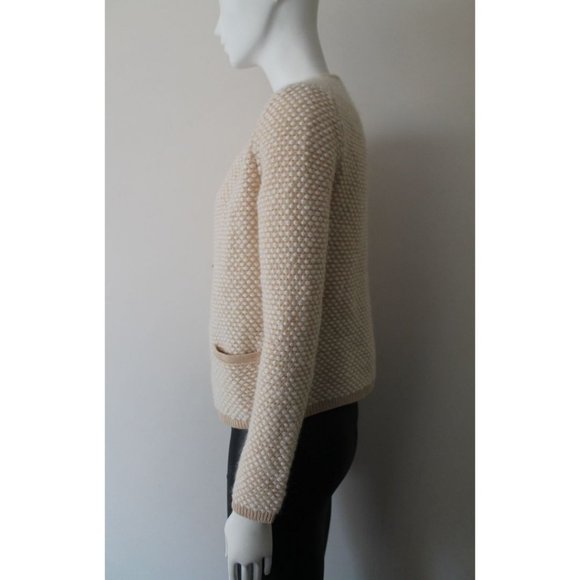 Escada Sport Mohair and Cashmere Knitted Cardigan in Ricepaper Beige Size XS - Picture 4 of 10